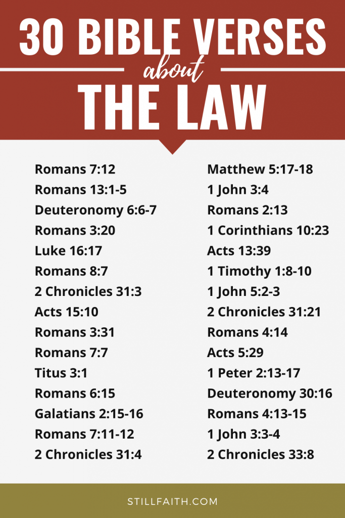 Bible Verses About The Law Kjv Stillfaith