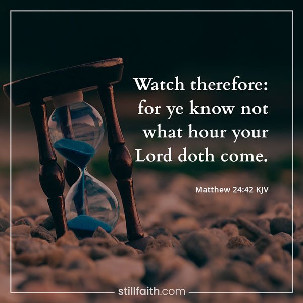 Matthew 24: 42 KJV Image