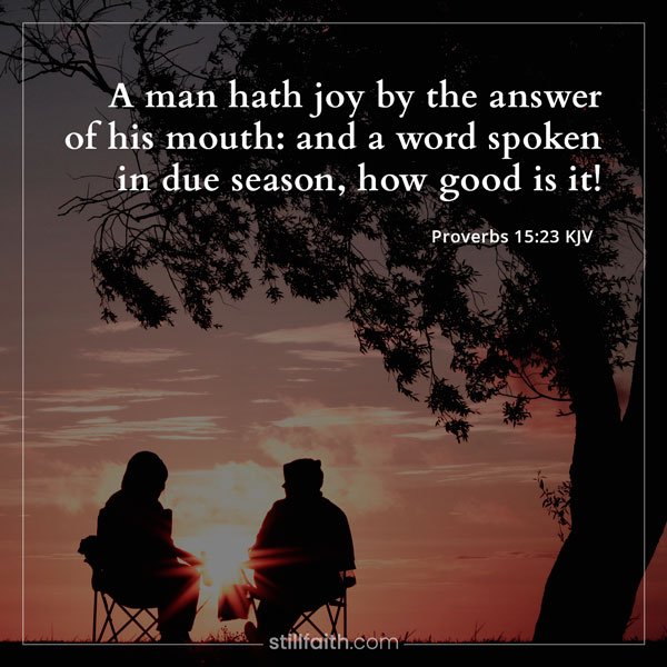 Proverbs 15:23 KJV﻿ Image