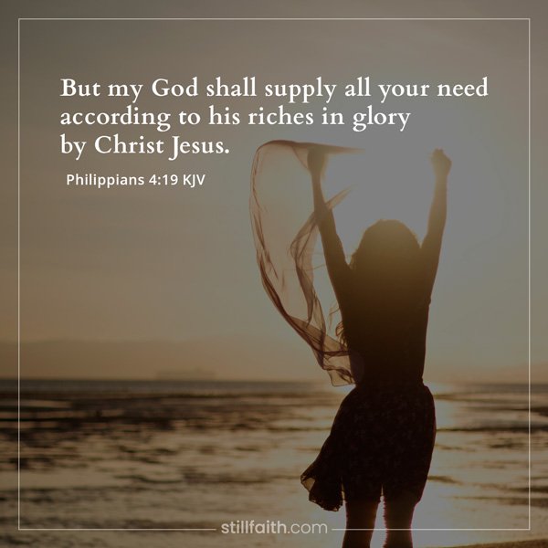Philippians 4:19 KJV﻿ Image