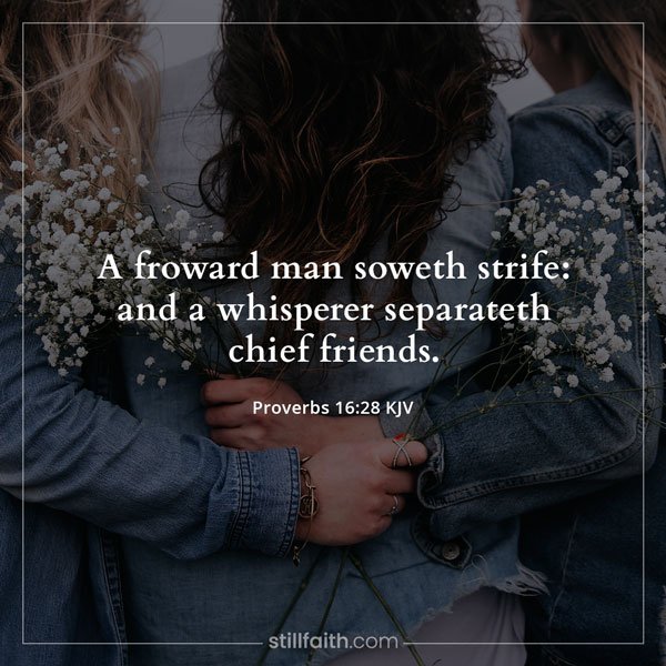 Proverbs 16:28 KJV﻿ Image