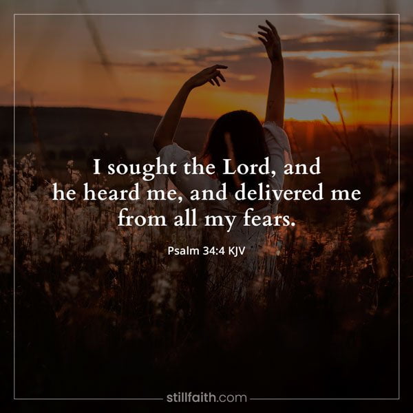 Psalm 34:4 KJV Image