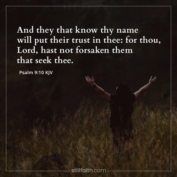 Psalm 9:10 KJV﻿ Image