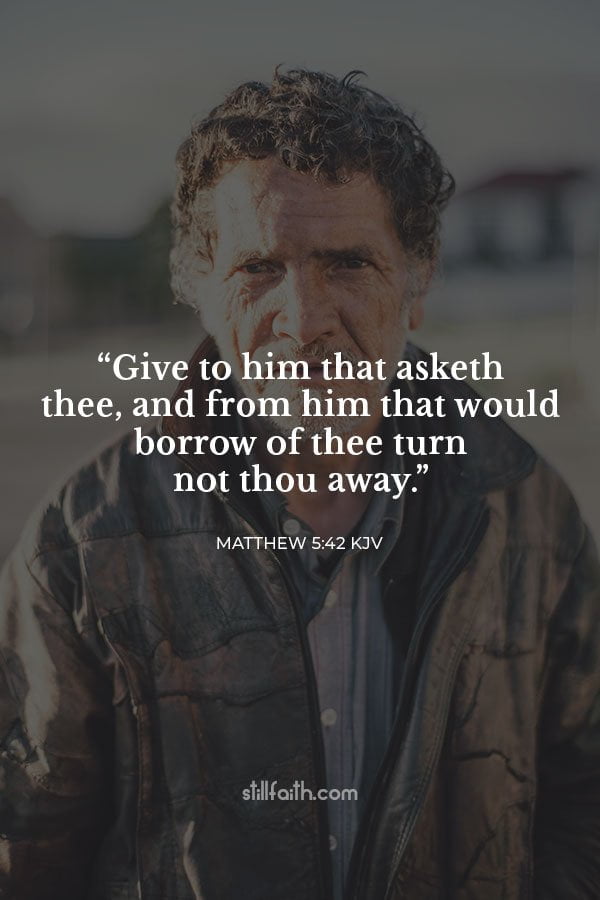 Matthew 5:42 KJV Image