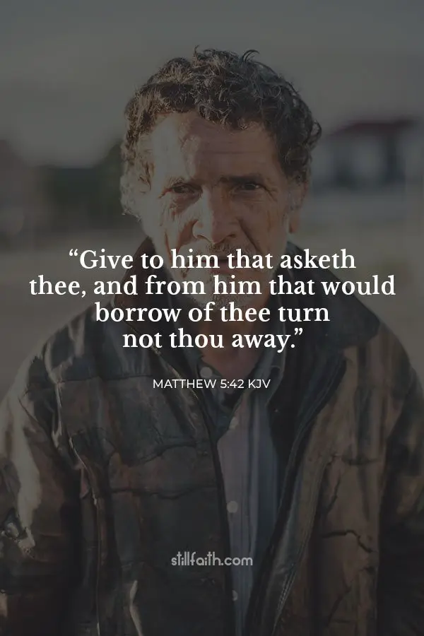 Matthew 5:42 KJV Image