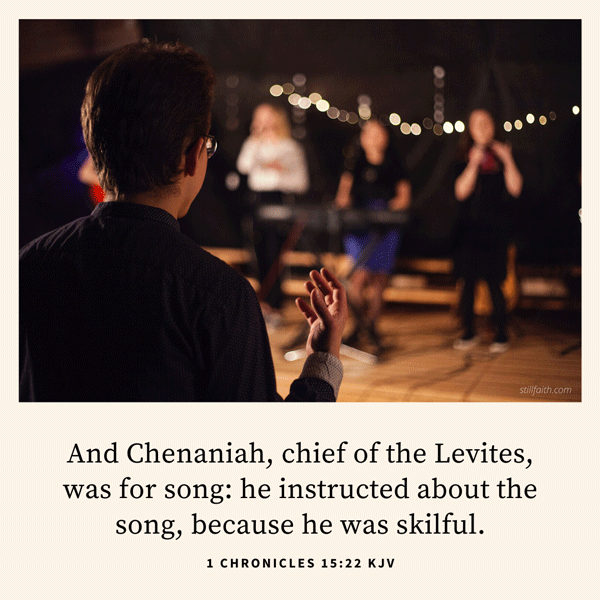 1 Chronicles 15:22 KJV Image