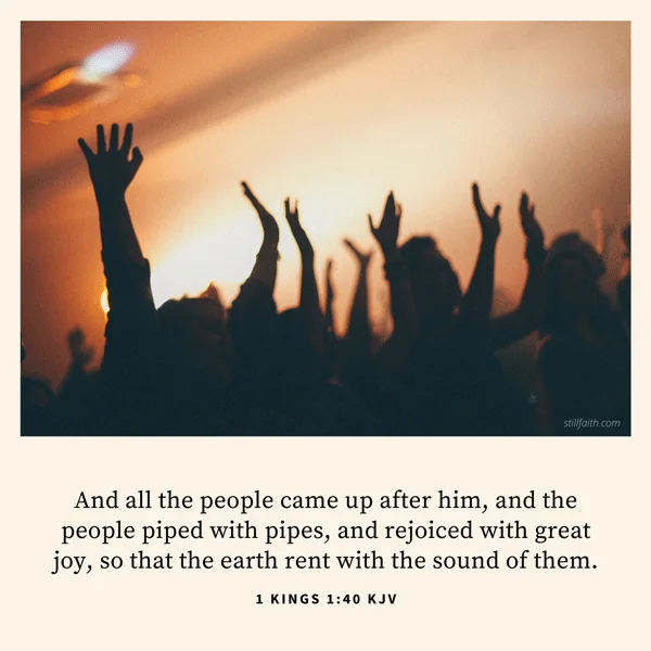 1 Kings 1:40 KJV Image