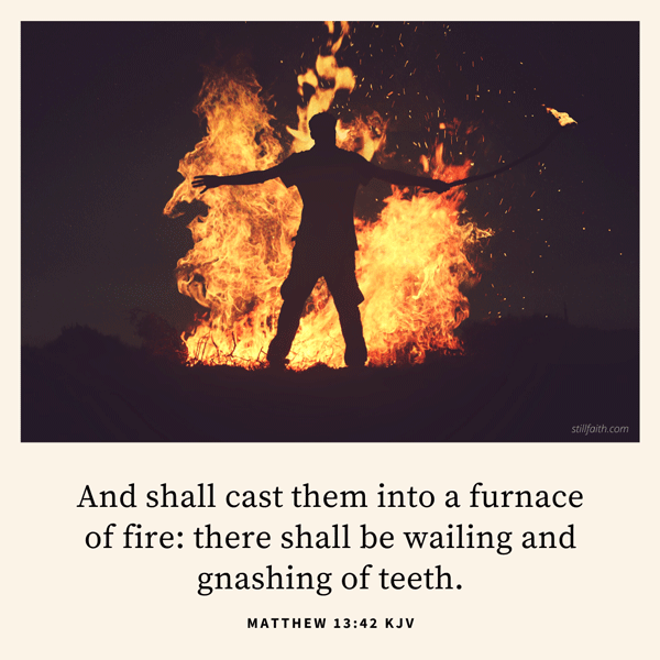 Matthew 13:42 KJV Image