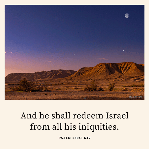 Psalm 130:8 KJV Image