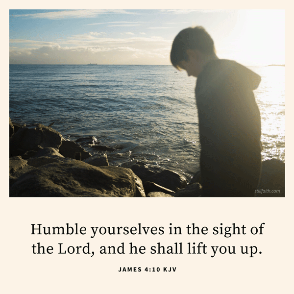 James 4:10 KJV Image