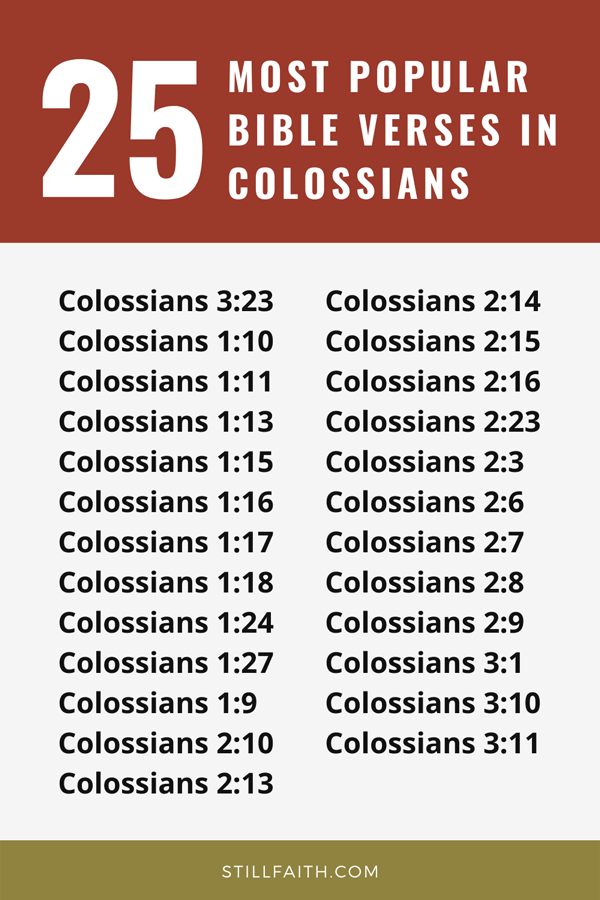 Top 25 Most Popular Bible Verses in Colossians