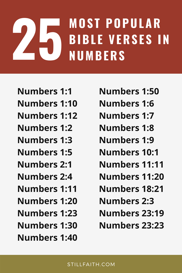 Top 25 Most Popular Bible Verses in Numbers