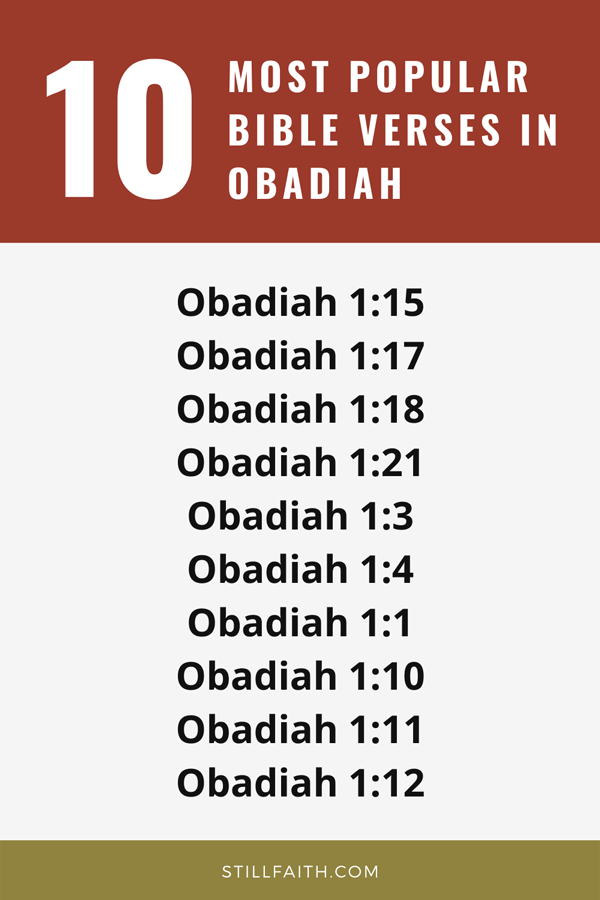 Top 10 Most Popular Bible Verses in Obadiah