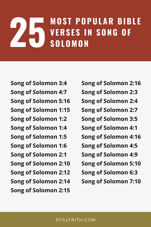 Top 25 Most Popular Bible Verses in Song of Solomon