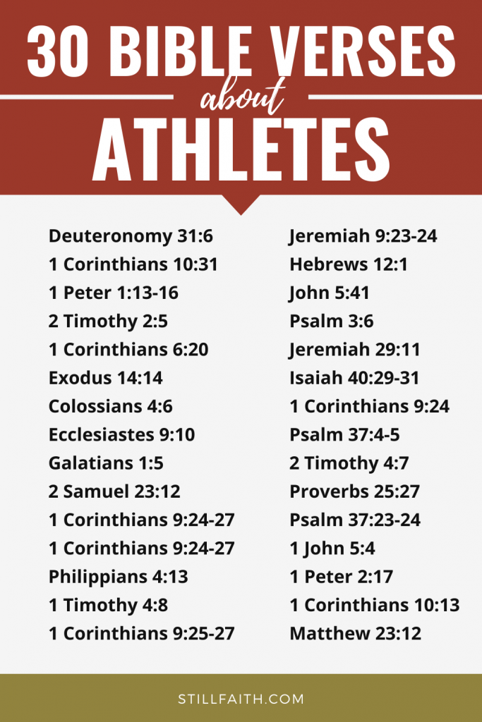 188 Bible Verses about Athletes