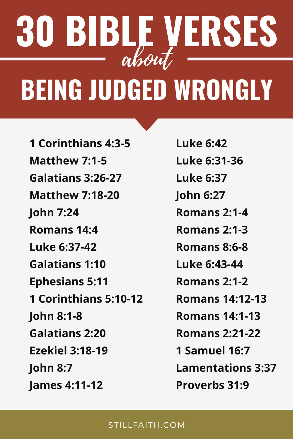 82 Bible Verses about Being Judged Wrongly