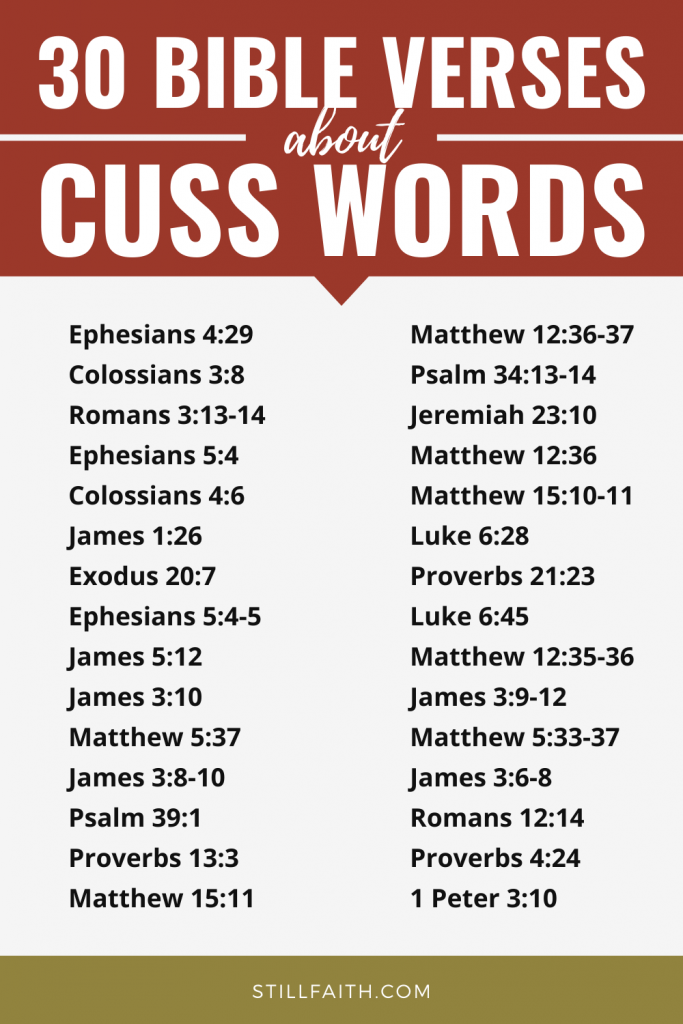 150 Bible Verses about Cuss Words