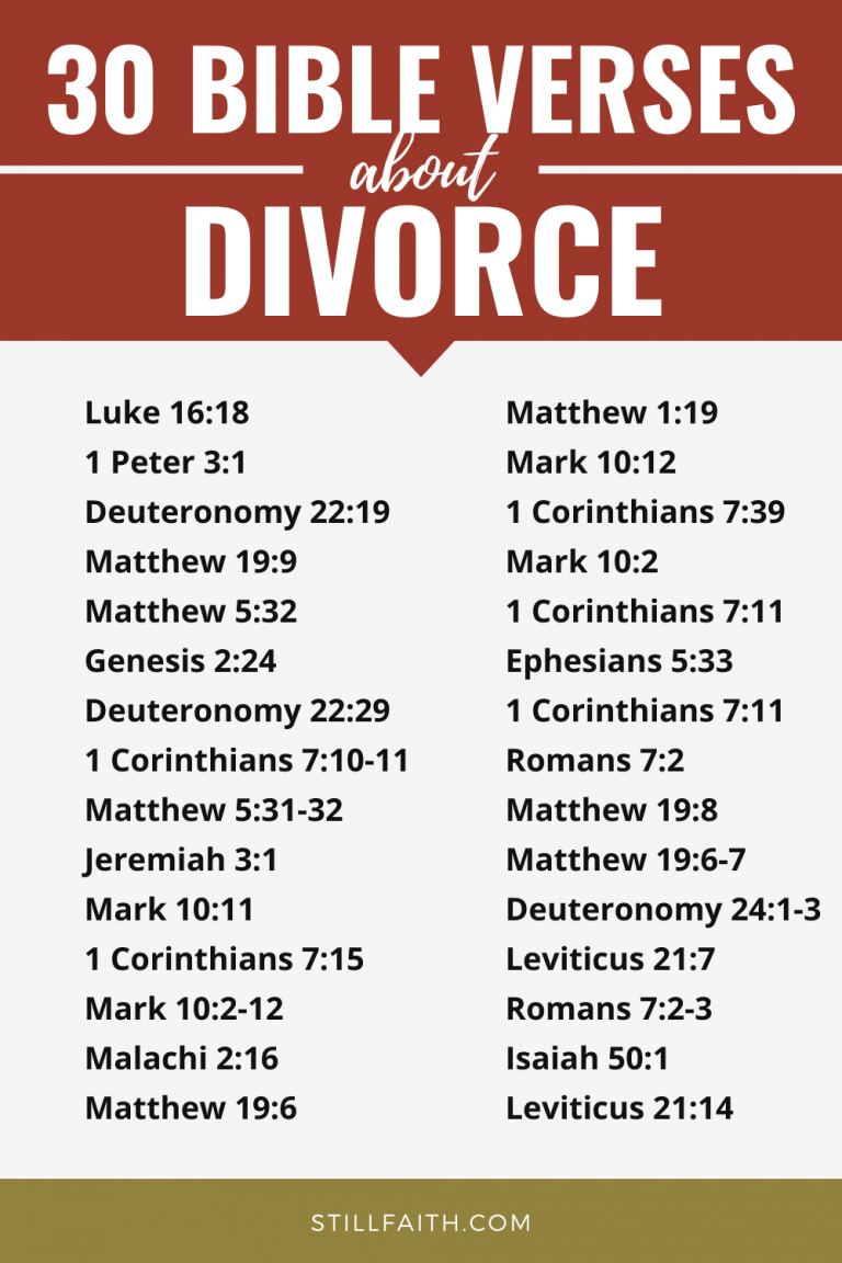 99 Bible Verses about Divorce (KJV) StillFaith