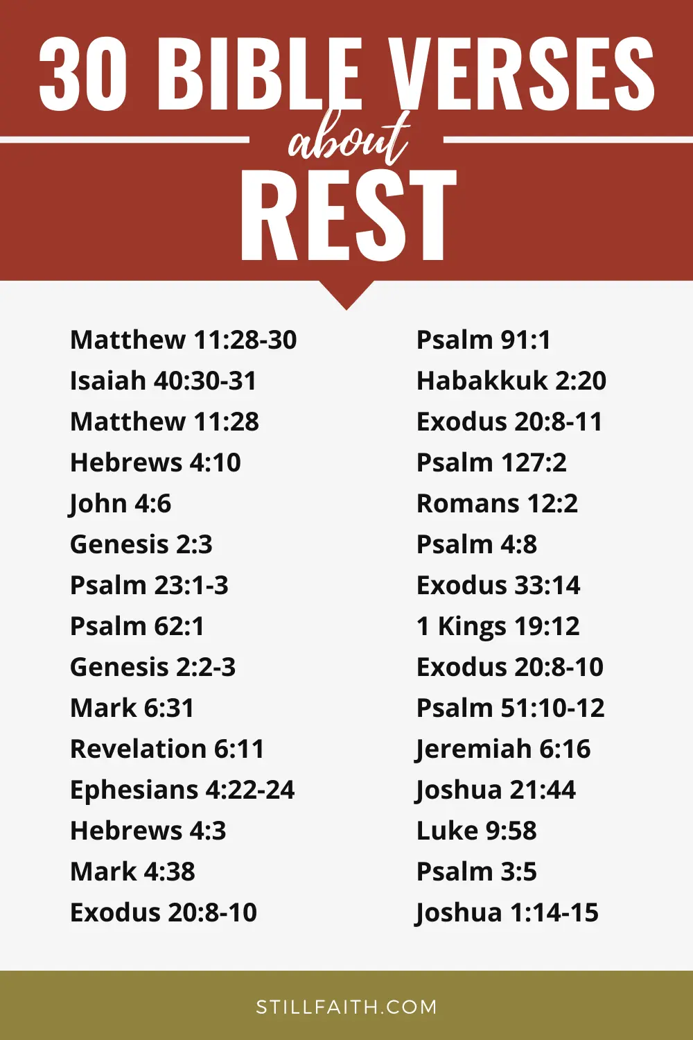 Bible Verses about Rest