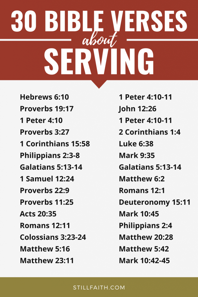 159 Bible Verses about Serving