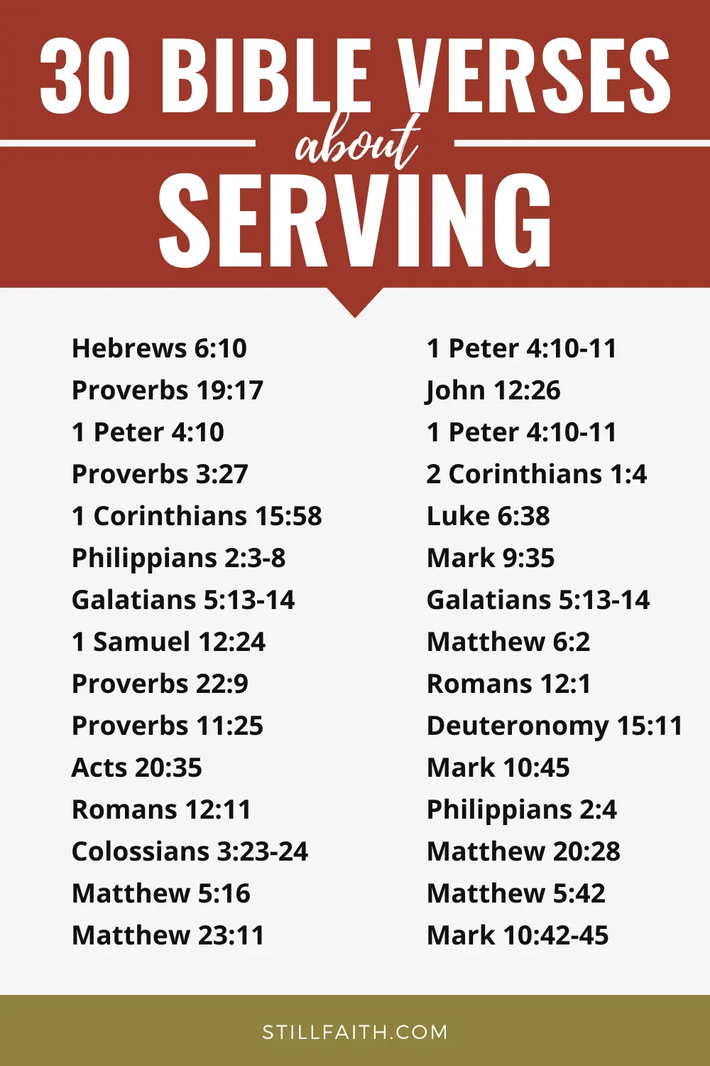 Bible Verses about Serving