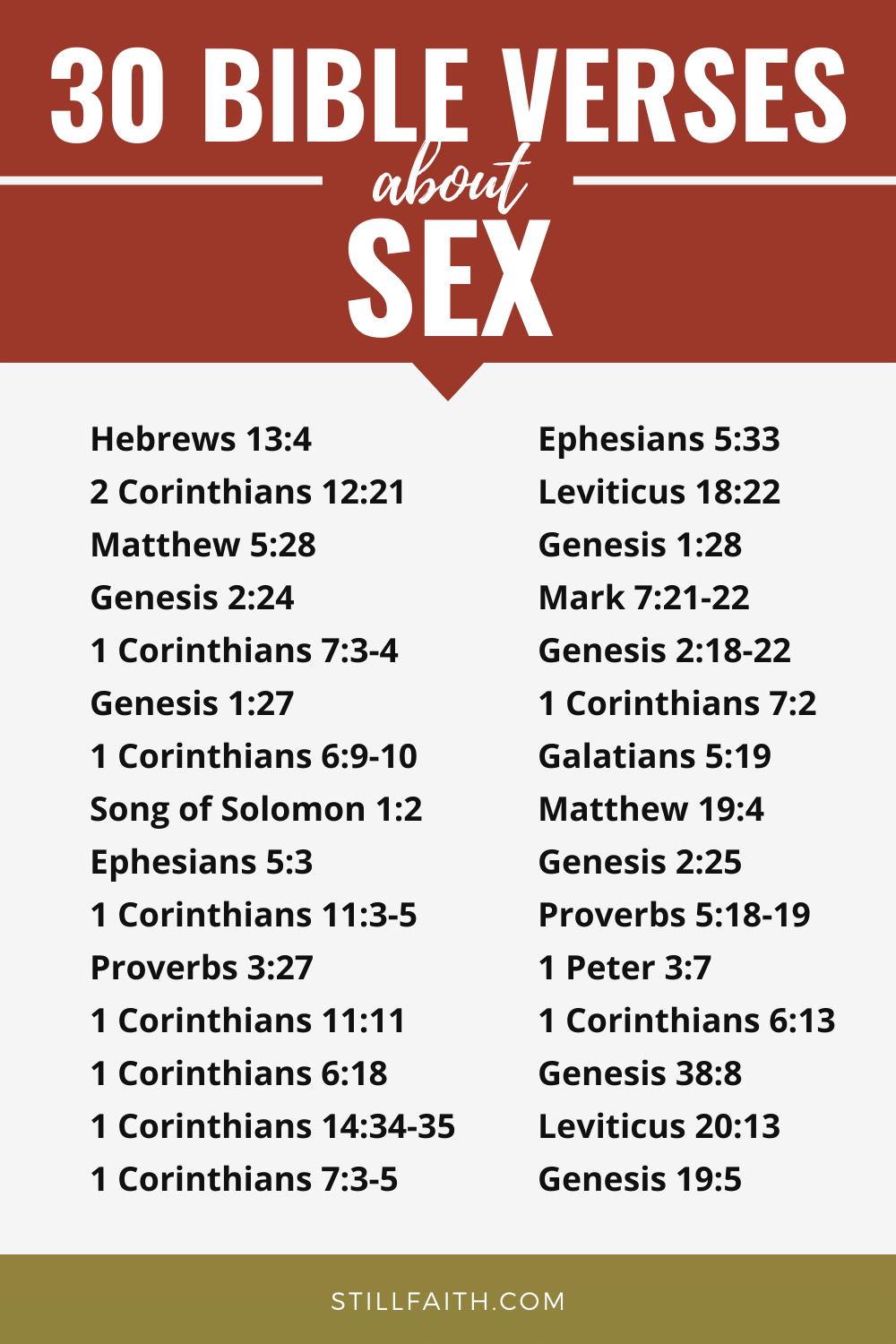 187 Bible Verses about Sex