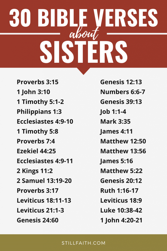 138 Bible Verses about Sisters