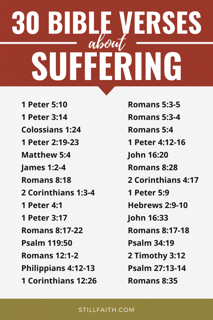 180 Bible Verses About Suffering Kjv Stillfaith