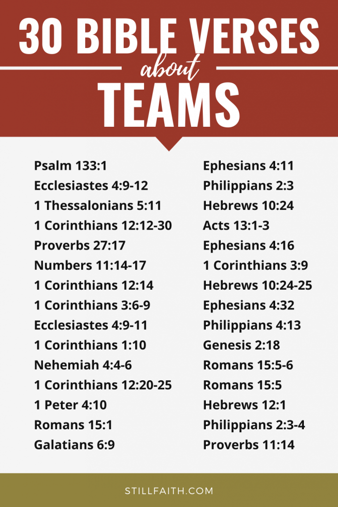 135 Bible Verses about Teams