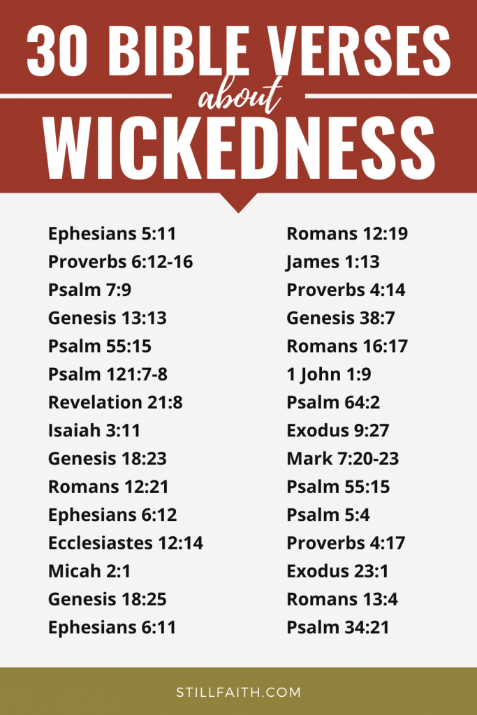 500 Bible Verses about Wickedness