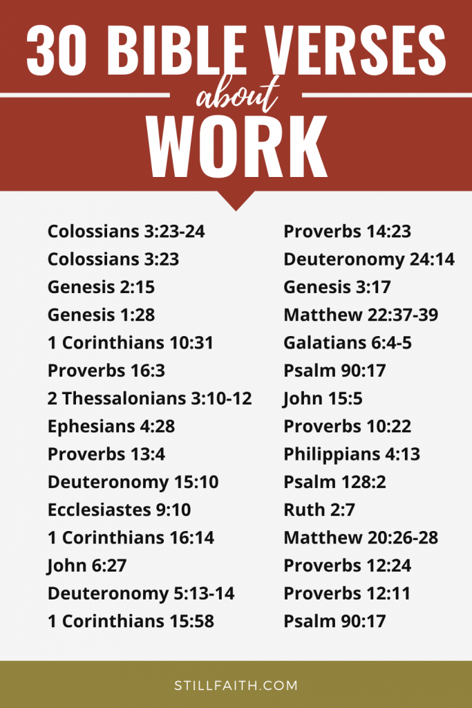 137 Bible Verses about Work