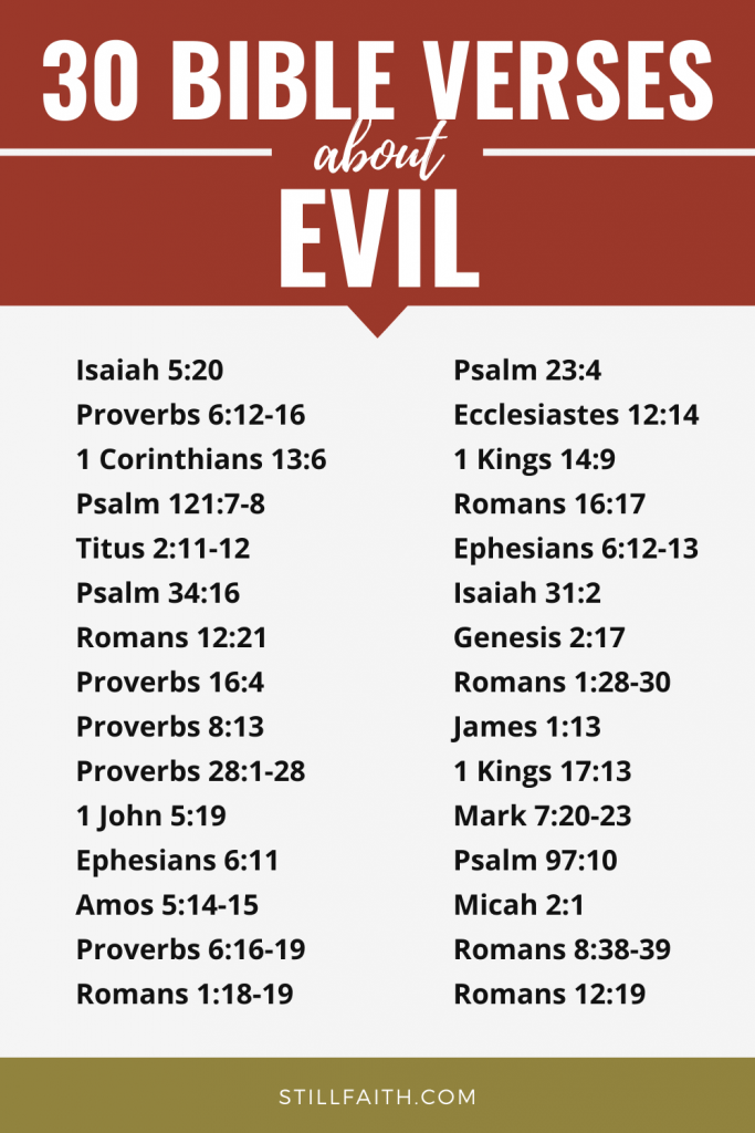 146 Bible Verses about Evil