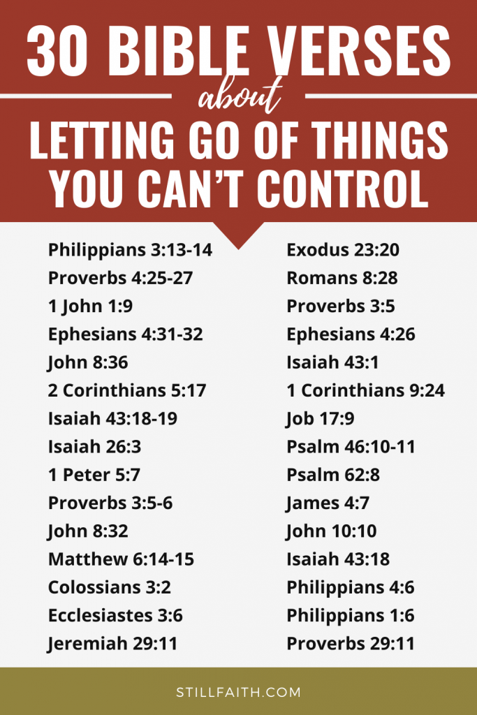 114 Bible Verses about Letting Go of Things You Can't Control