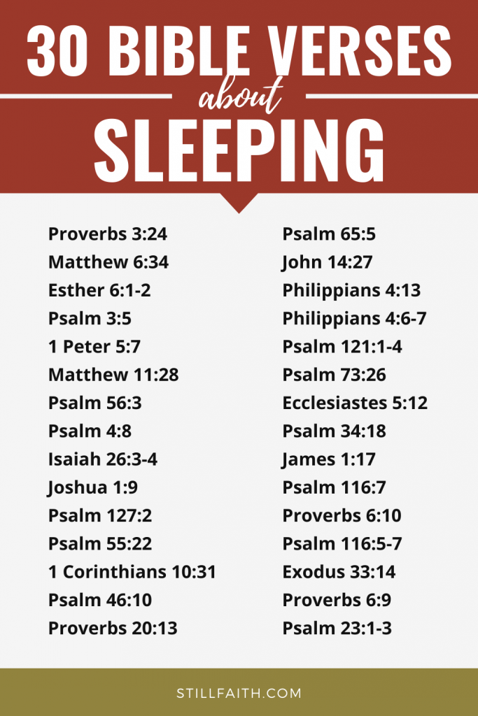 103 Bible Verses about Sleeping