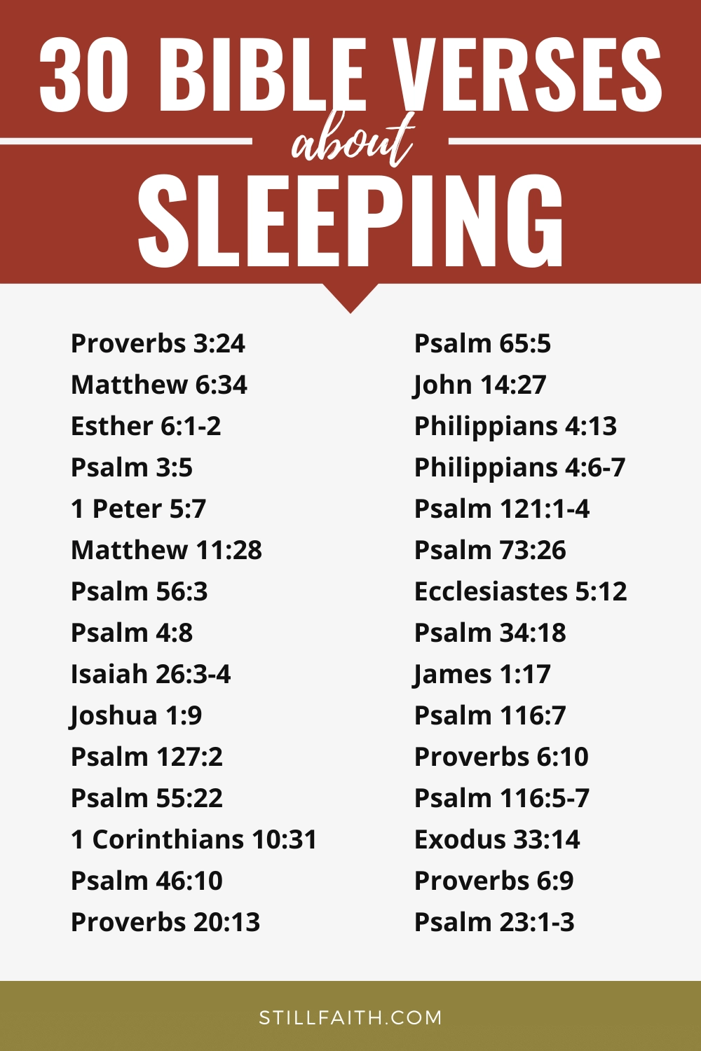 Bible Verses about Sleeping