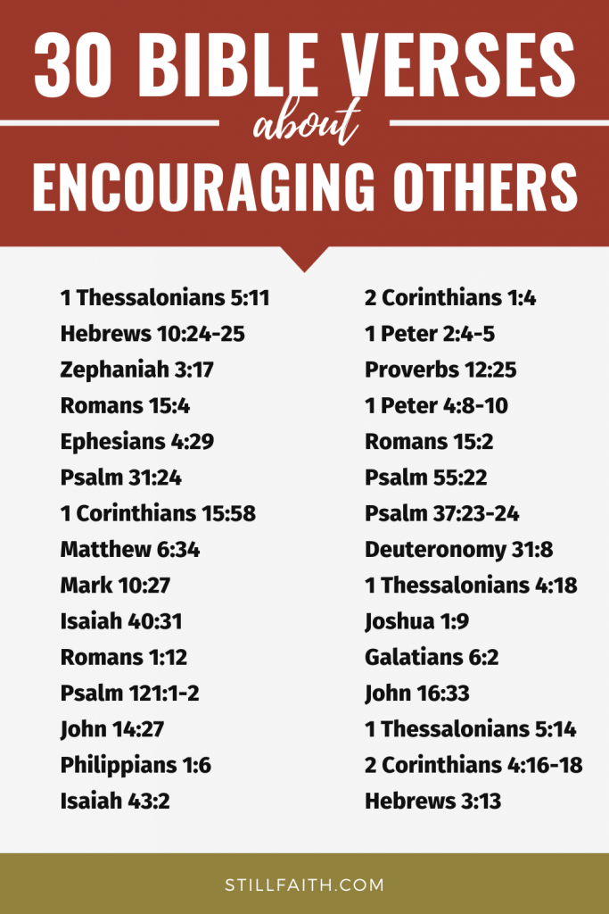 198 Bible Verses about Encouraging Others