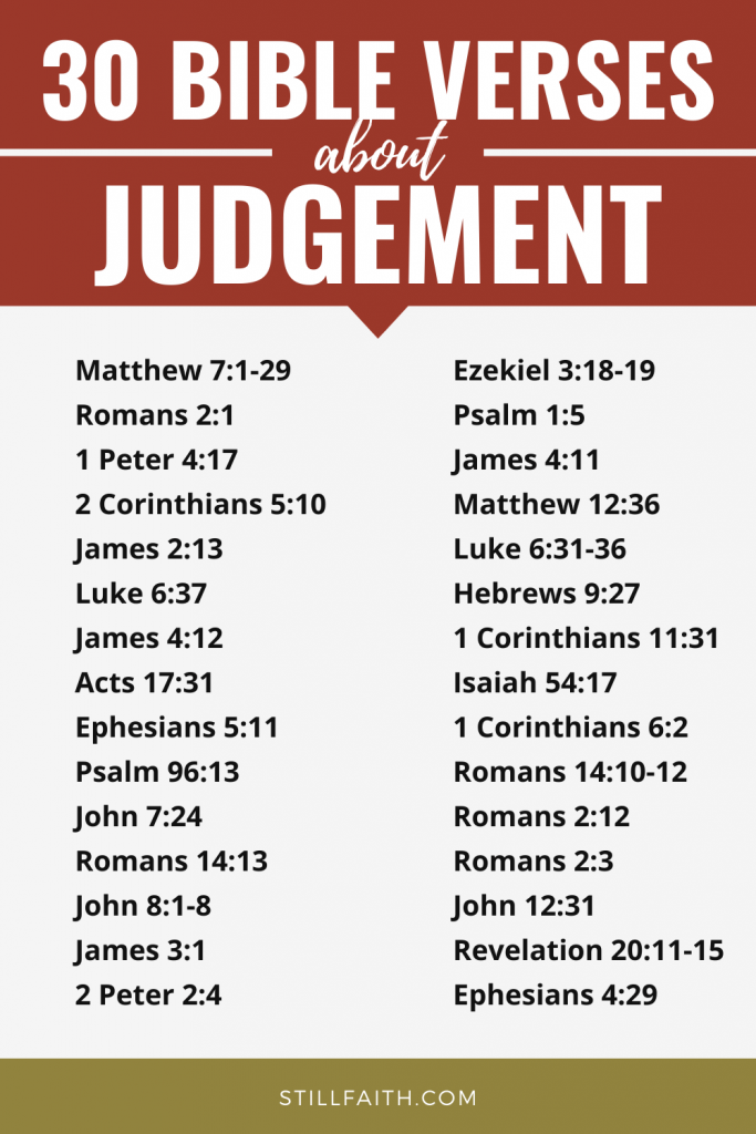 185 Bible Verses about Judgement