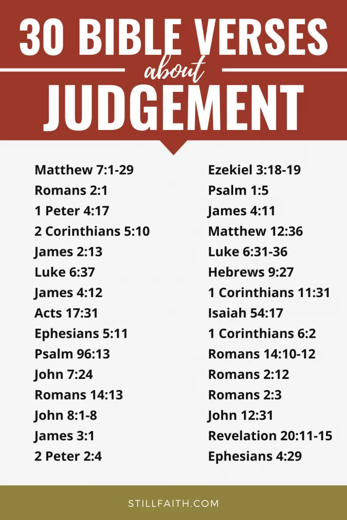 185 Bible Verses about Judgement