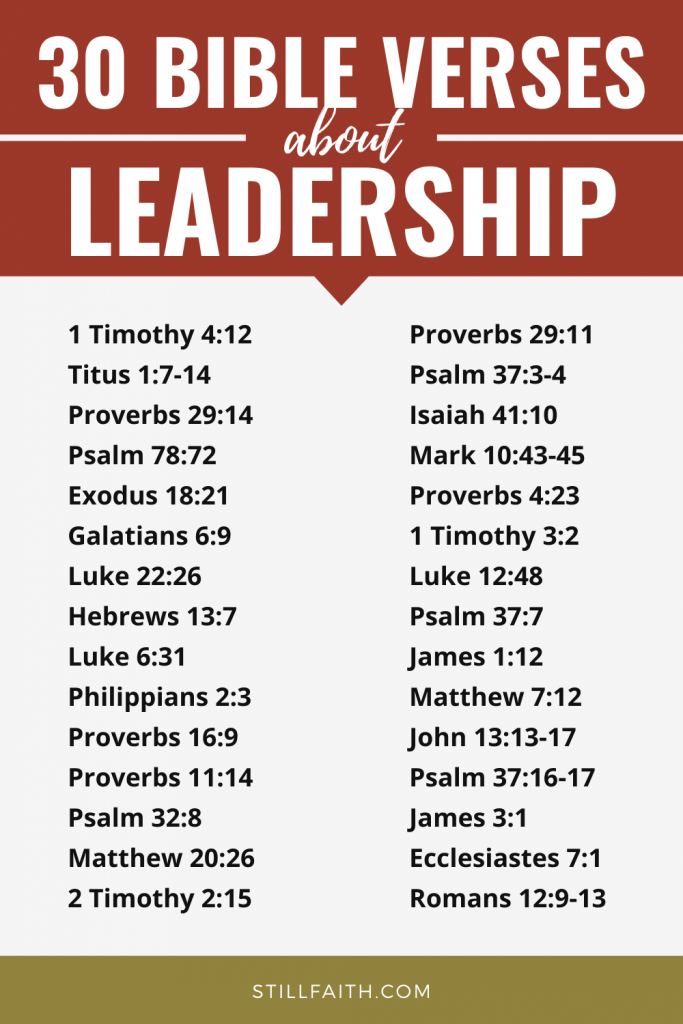 172 Bible Verses about Leadership