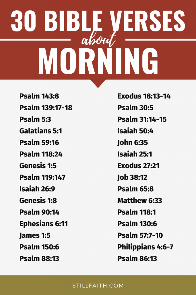 224 Bible Verses about Morning (KJV) | StillFaith.com