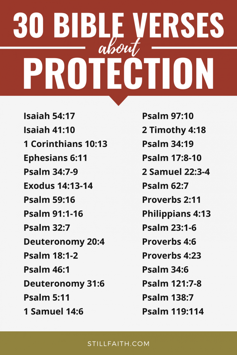 100 Bible Verses about Protection (KJV) | StillFaith.com