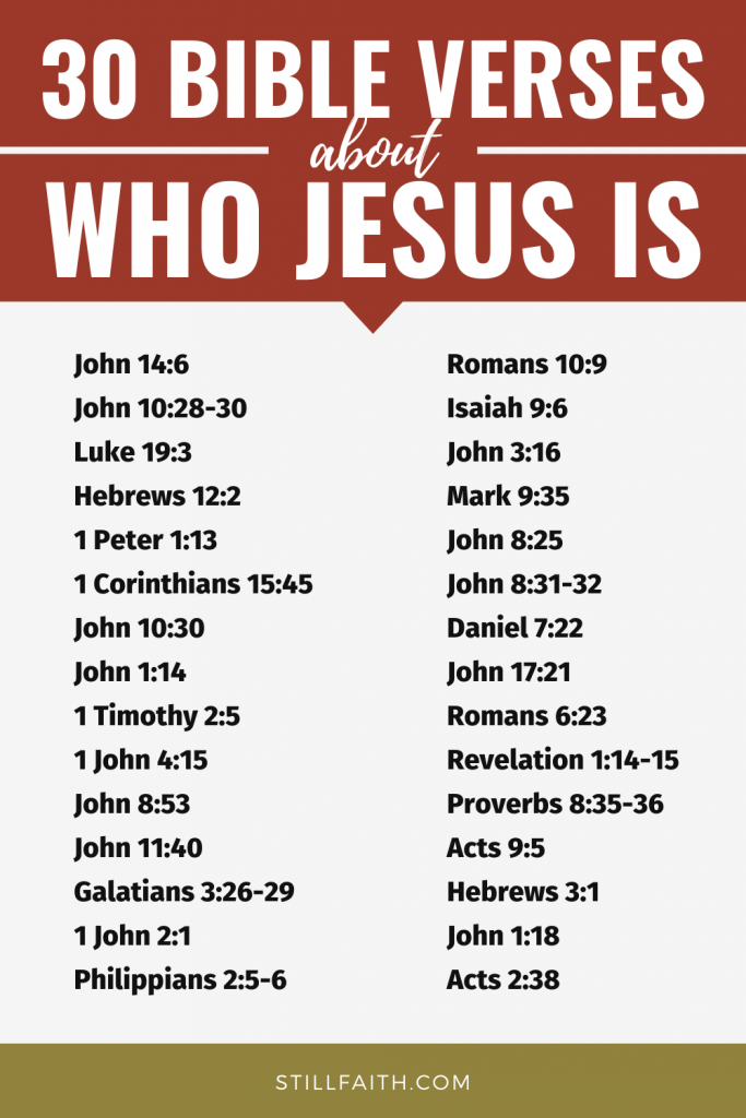 669 Bible Verses about Who Jesus Is