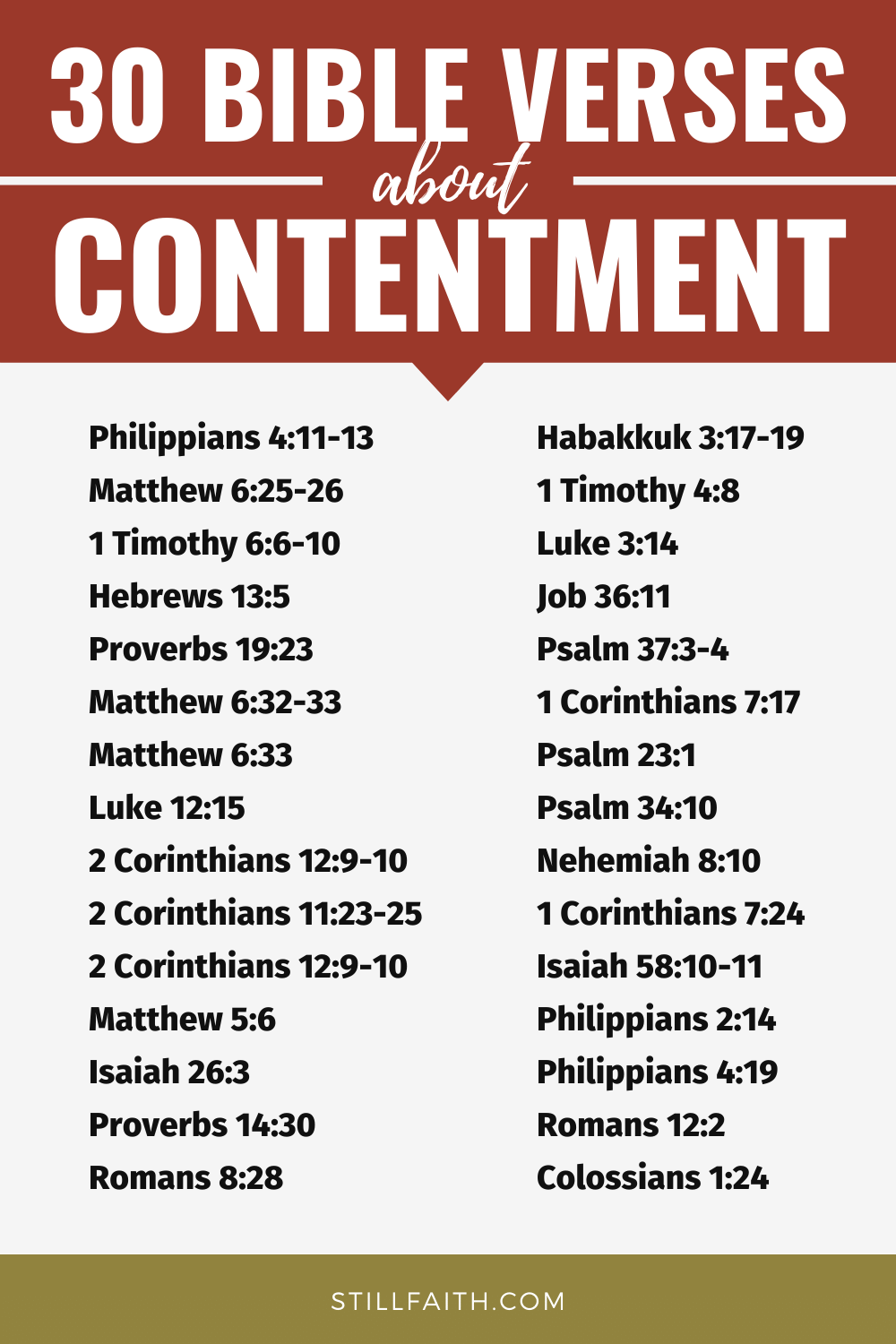 Bible Verses about Contentment