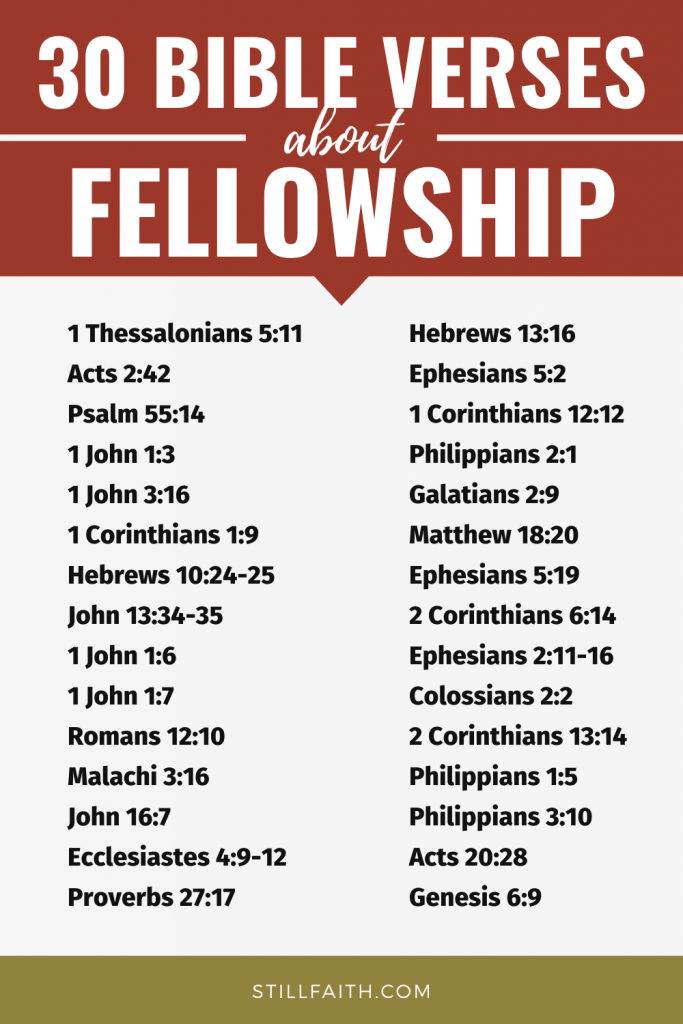 242 Bible Verses about Fellowship