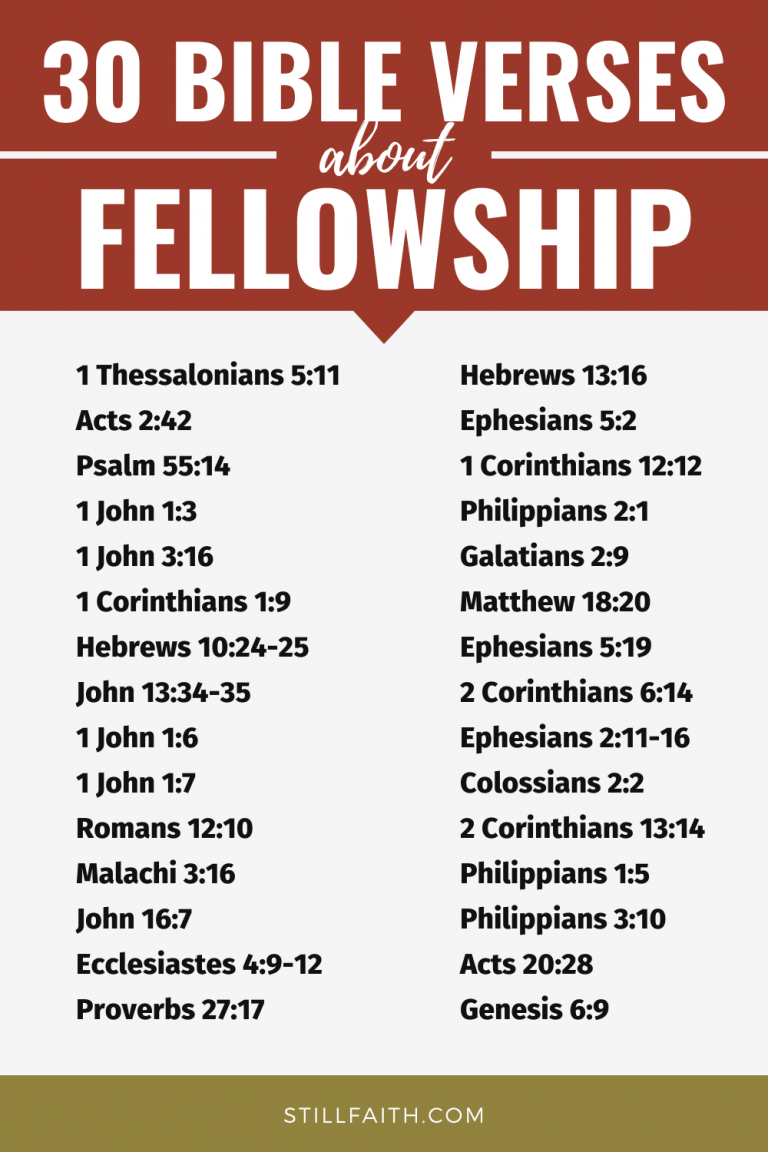 94 Bible Verses about Fellowship (KJV) | StillFaith.com