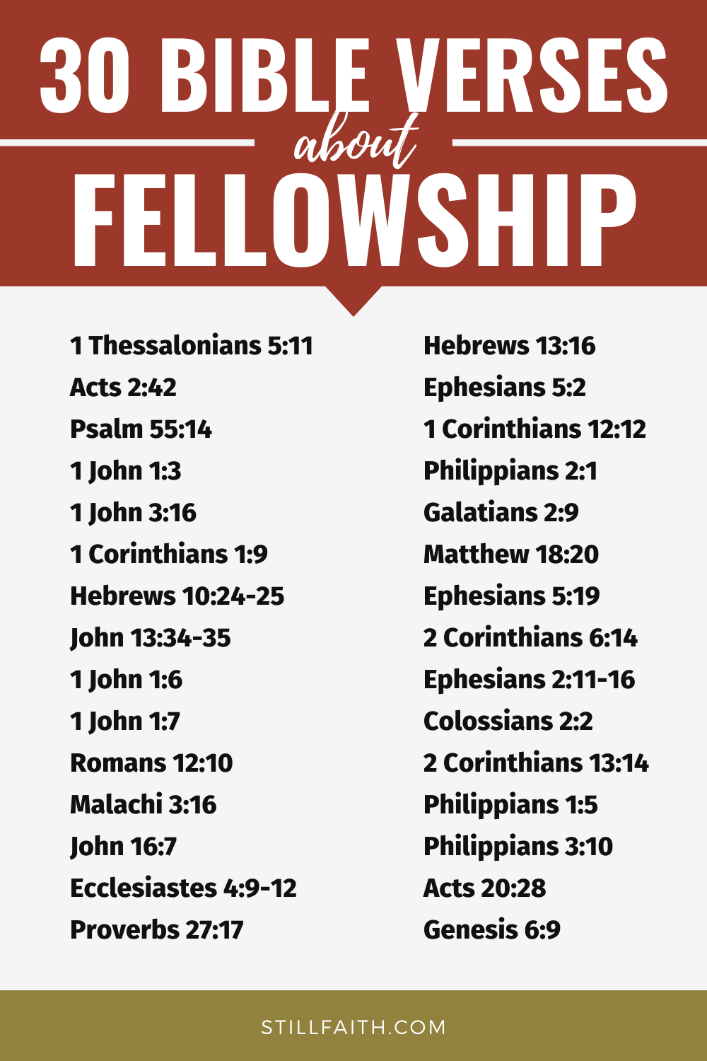 94 Bible Verses About Fellowship (KJV) | StillFaith.com