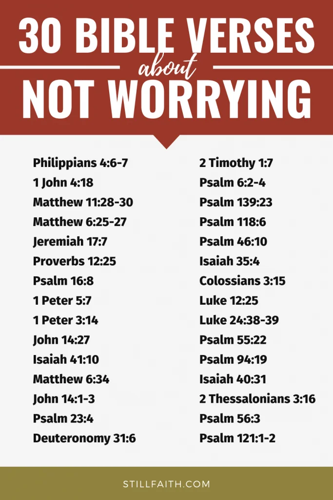 97 Bible Verses about Not Worrying