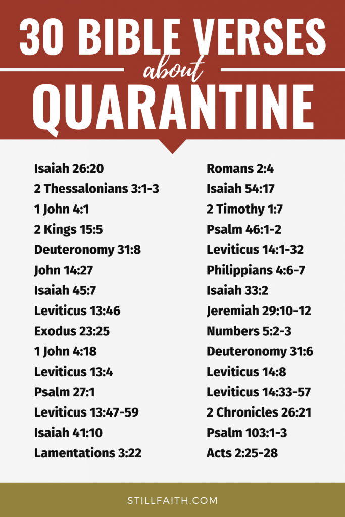 94 Bible Verses about Quarantine
