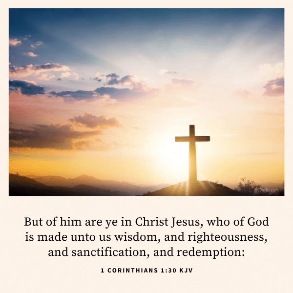 1 Corinthians 1:30 KJV Image