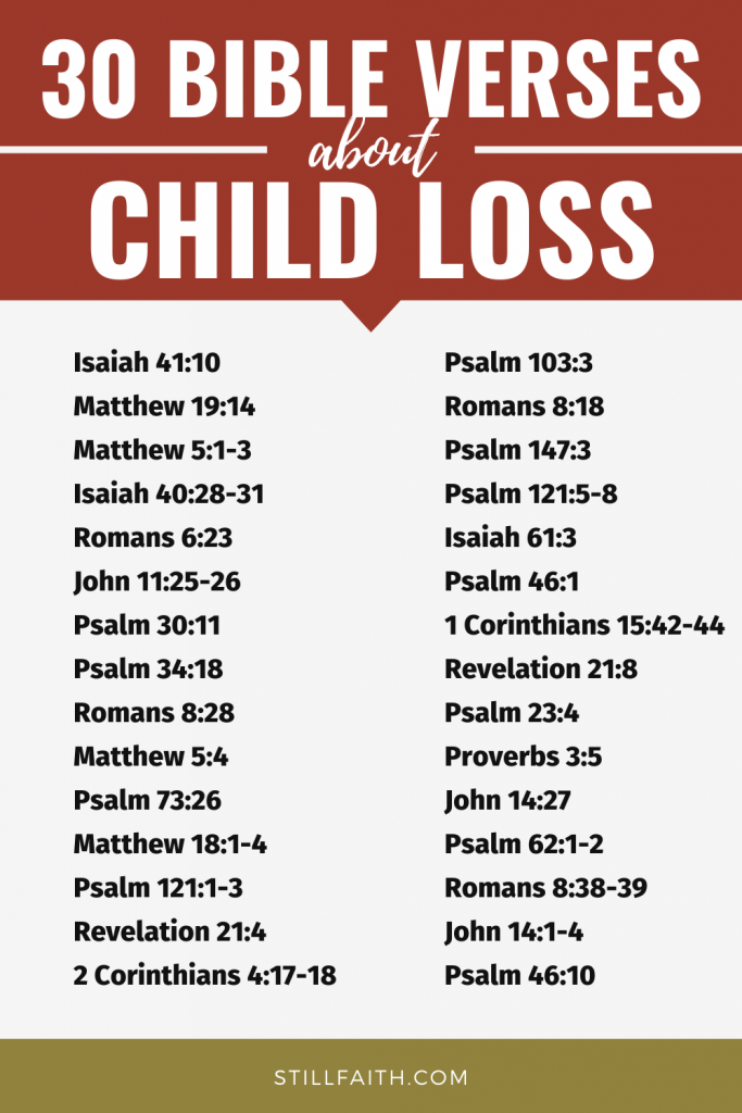 155 Bible Verses about Child Loss